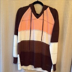 Striped Brown and Cream Women's Sweater